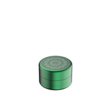 Flower Mill Next Gen Standard 2 inch three piece aluminum grinder green closed