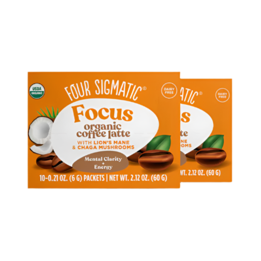 Four Sigmatic Focus Organic Coffee Latte + Lion's Mane & Chaga - front package