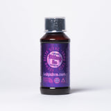 Space Debris Galactic Grape THC syrup back label dosing