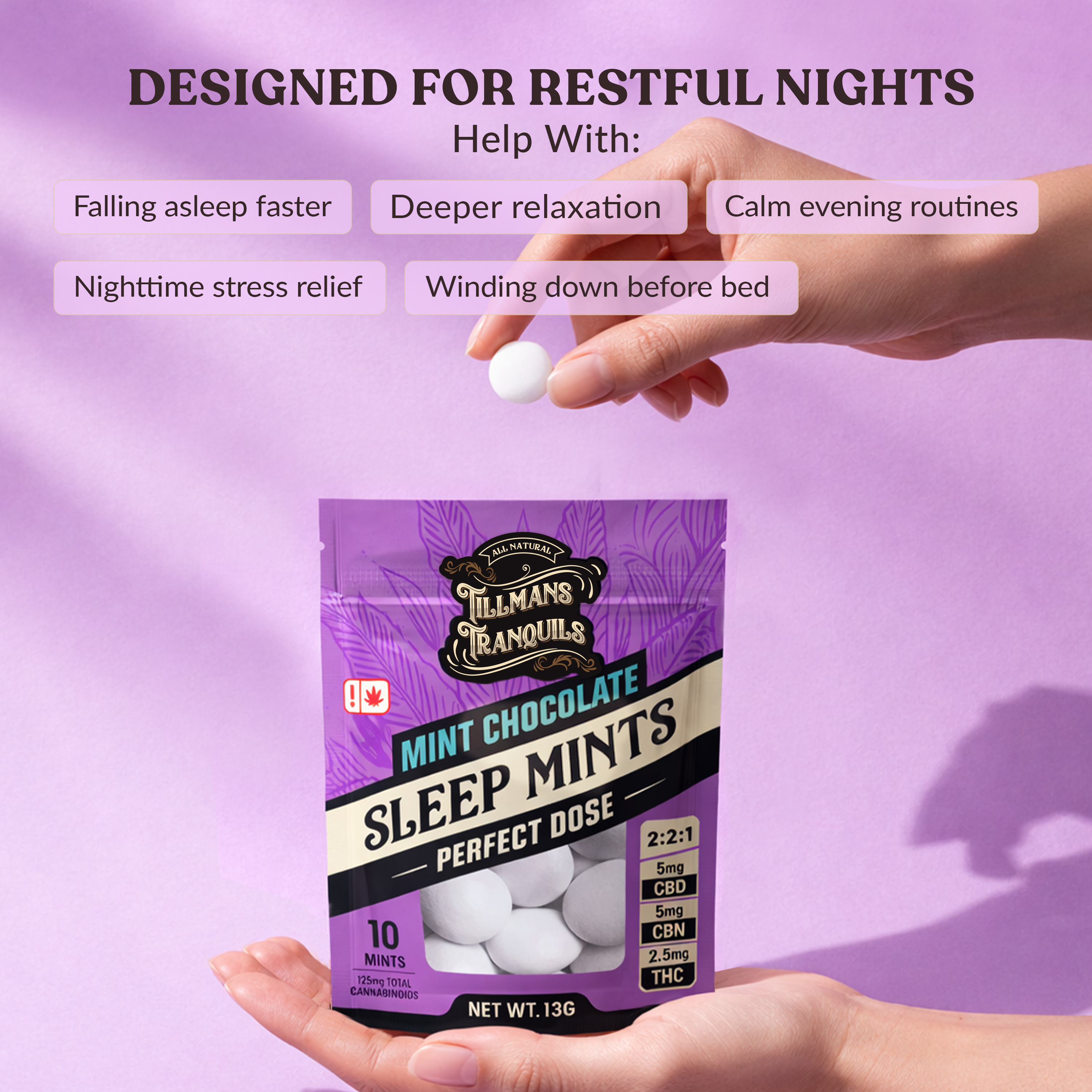 Sleep Mints Tillmans Tranquils Sleep Mints - THC+CBD+CBN | Rad Dad – Rad Dad ...