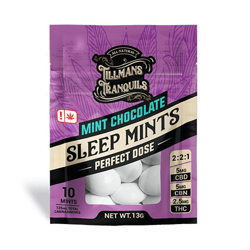 Tillmans Tranquils 2.5mg THC+5mg CBD+5mg CBN Mints | Sleep (10ct)