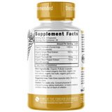 Nutri Organic Turmeric Curcumin capsules back label