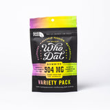 Who Dat 504mg THC CBG Variety Pack pouch front 42 gummies